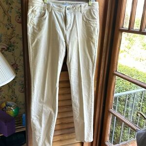 Garnet Hill velvet jeans, size 10, beige